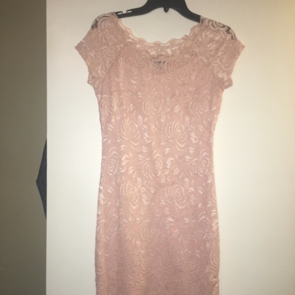 Pink lace dress